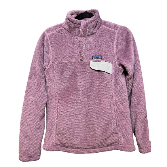 Women’s Patagonia Fleece Snap On Pullover Teddy,Fluffy Sweater - Picture 1 of 7